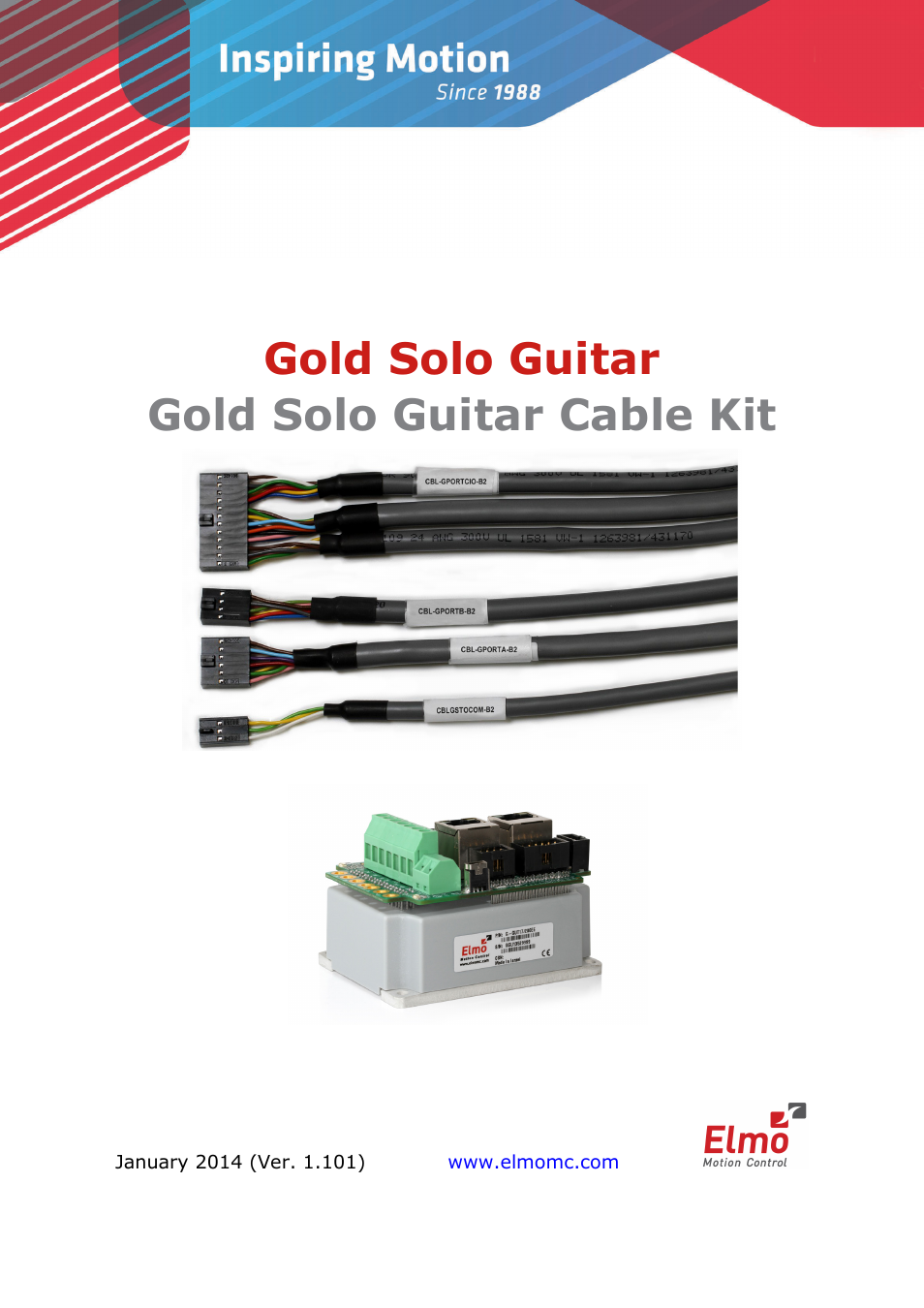 Gold Line Digital Servo Drives-Gold Solo Guitar Cable Kit