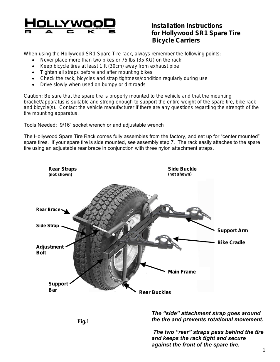 Spare Tire Rack SR1