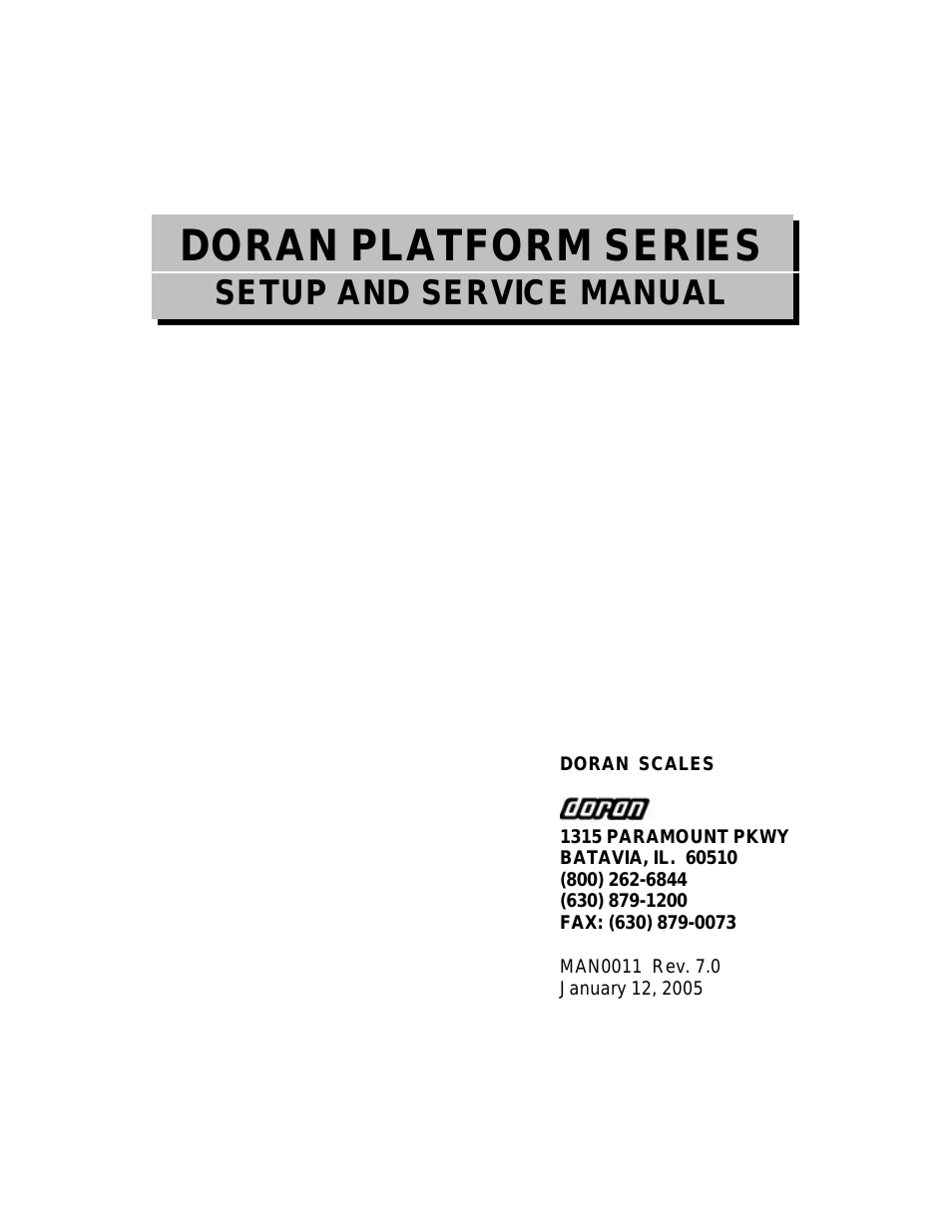 Doran MVP Series Bench Scales