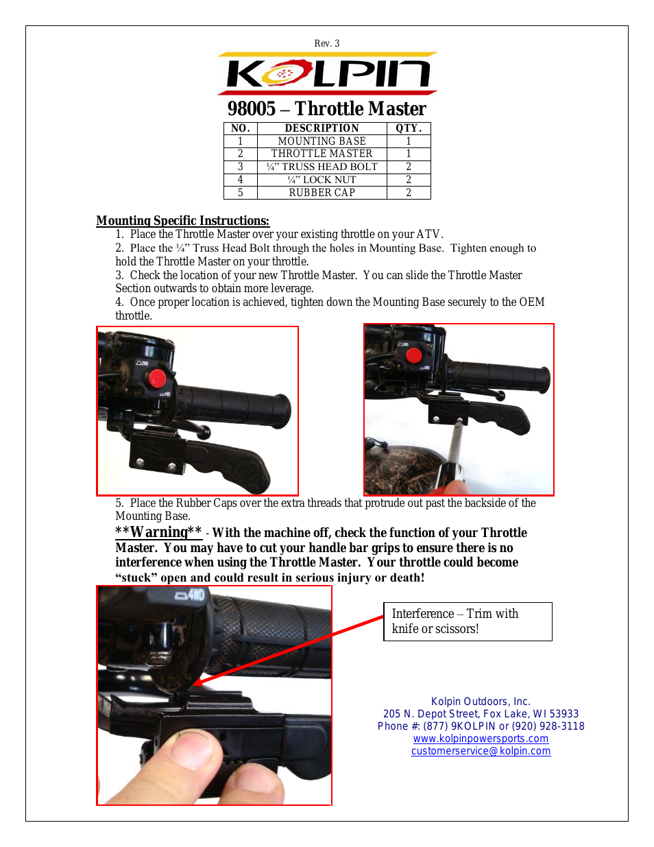 98005 – Throttle Master