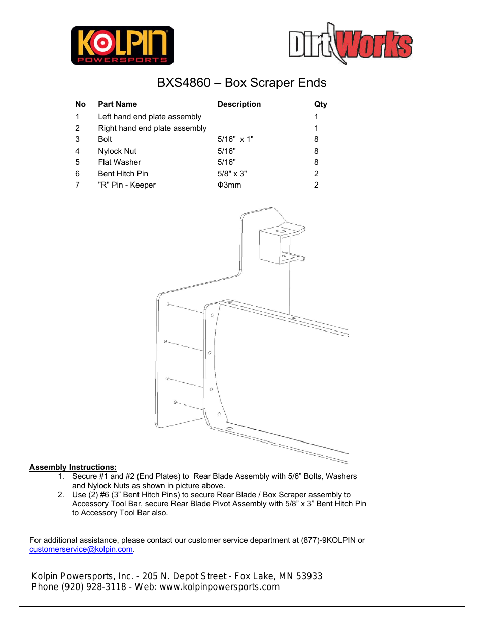 BXS4860 – Box Scraper Ends