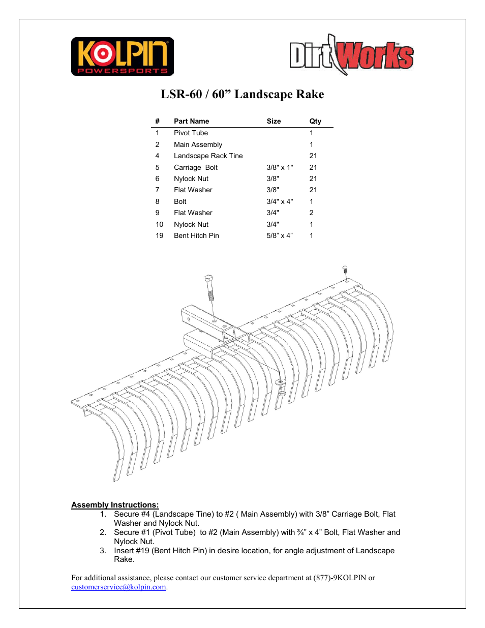 LSR-60 - 60” Landscape Rake