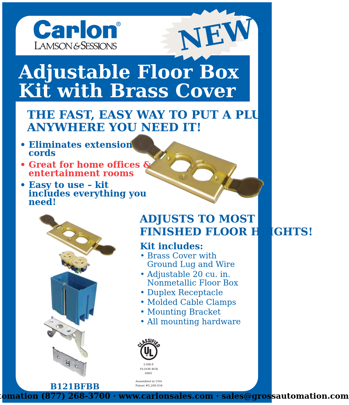 Brass Adjustable Floor Box Kit - Low Res