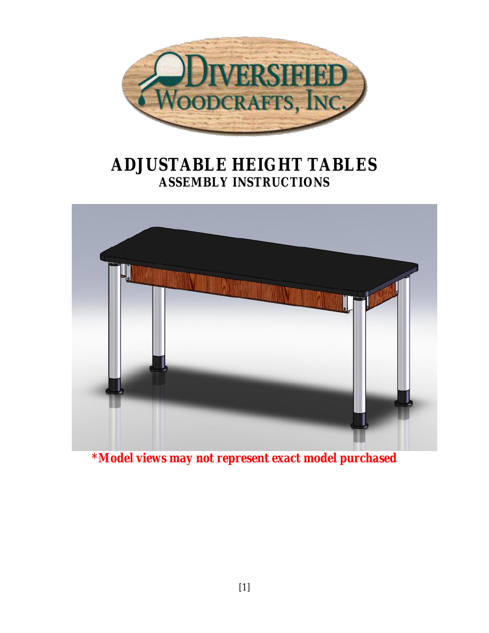 ADJUSTABLE HEIGHT TABLES