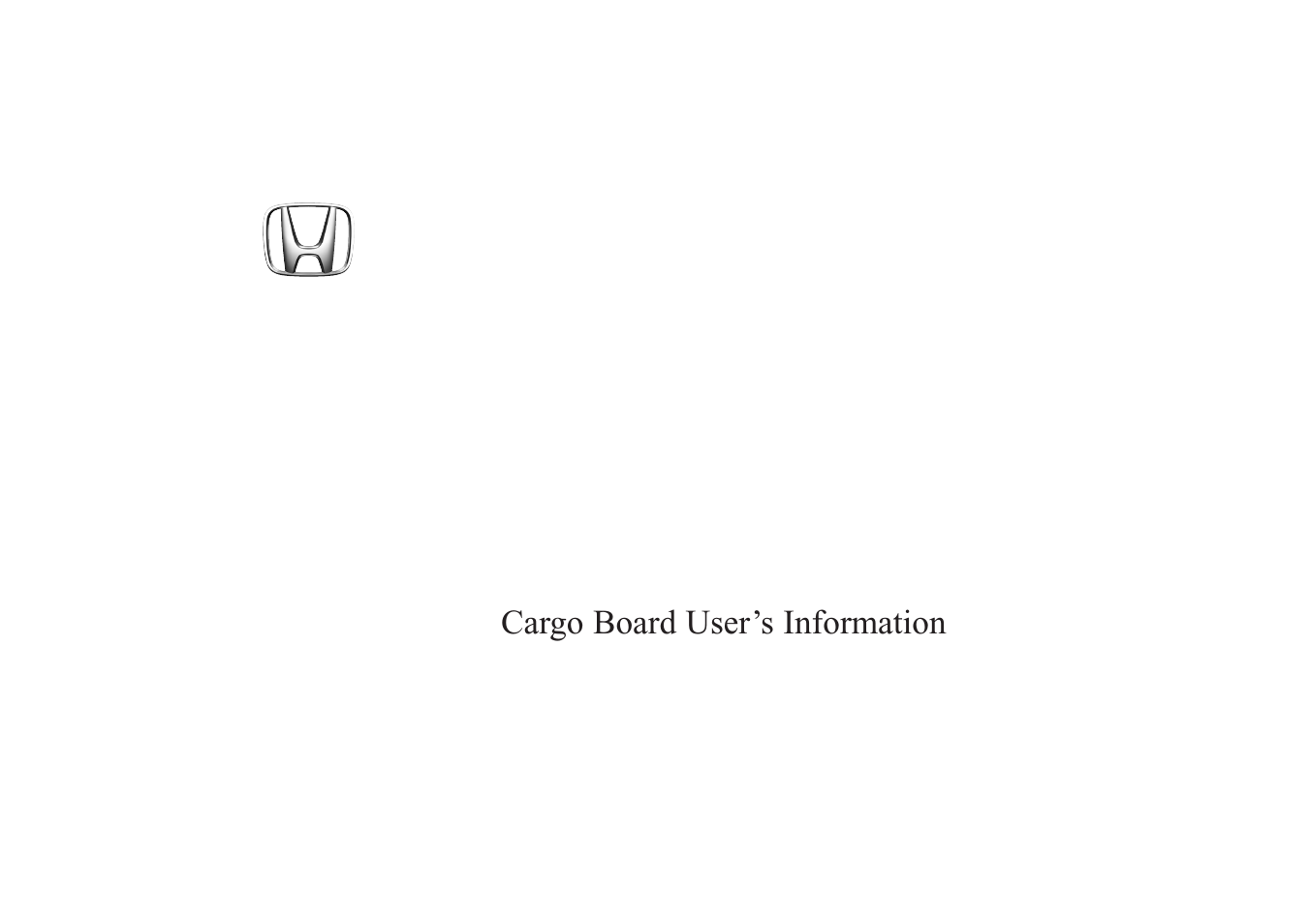 2004 Cargo Board