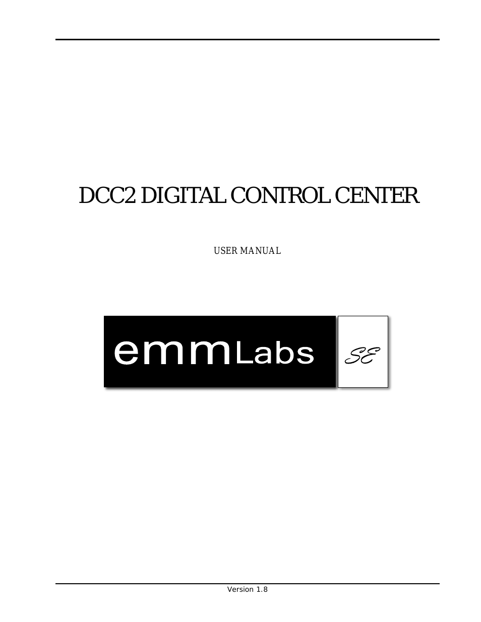 DCC2 DIGITAL CONTROL CENTER