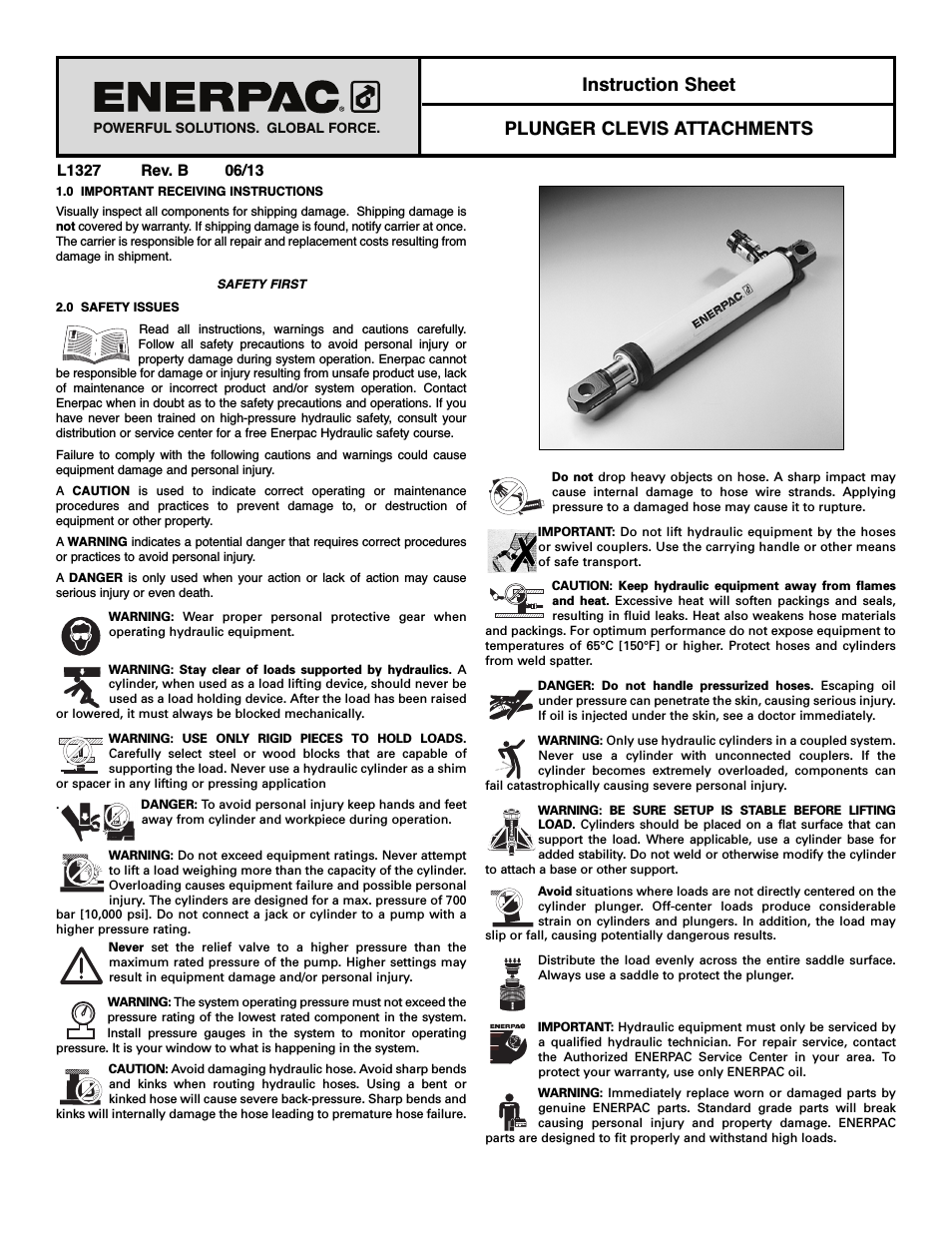 RC-Series Plunger clevis attachments