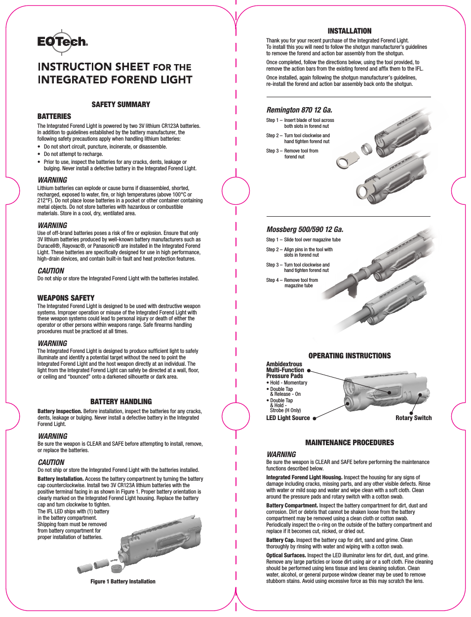 IFL Integrated Fore-End Light