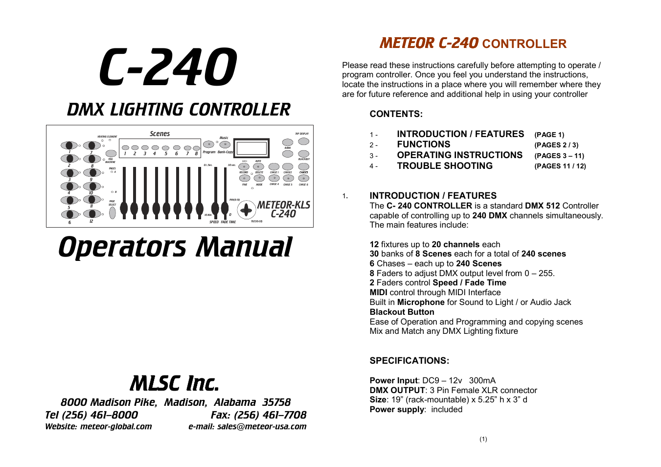 C240 JS Controller