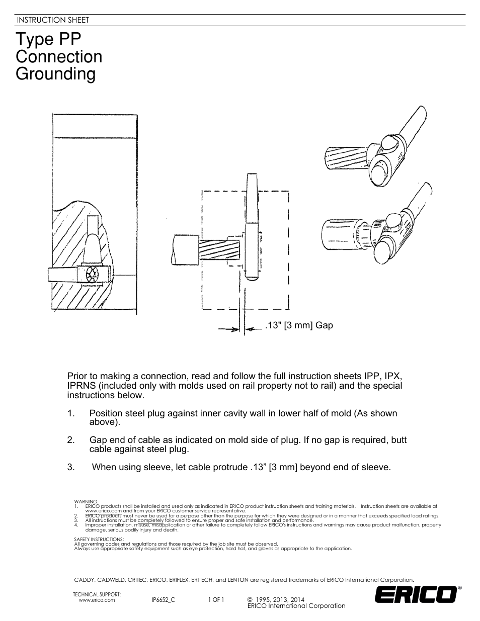 IP6652 Type PP Connection Grounding