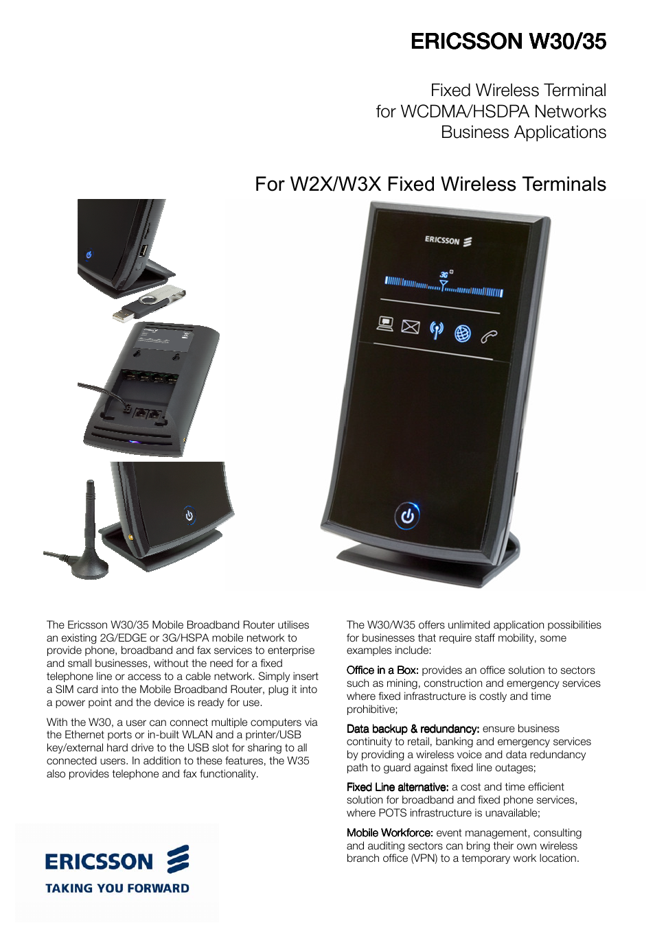 W30/35 Mobile Broadband Router W30