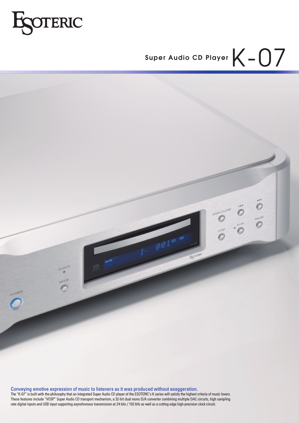 Super Audio CD Player K-07