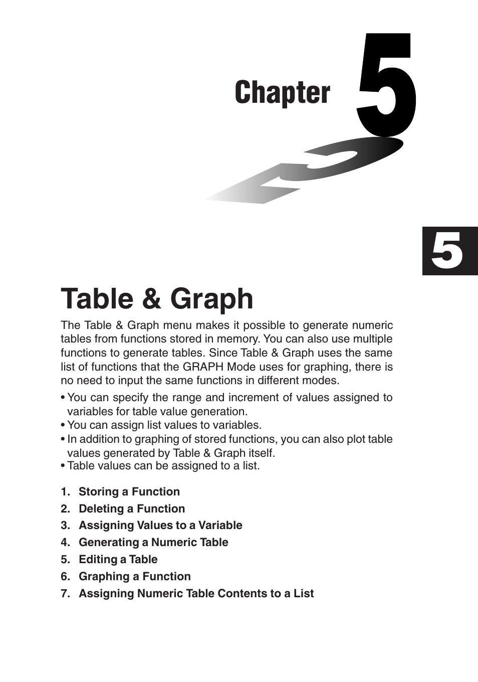 fx-7400G Table & Graph