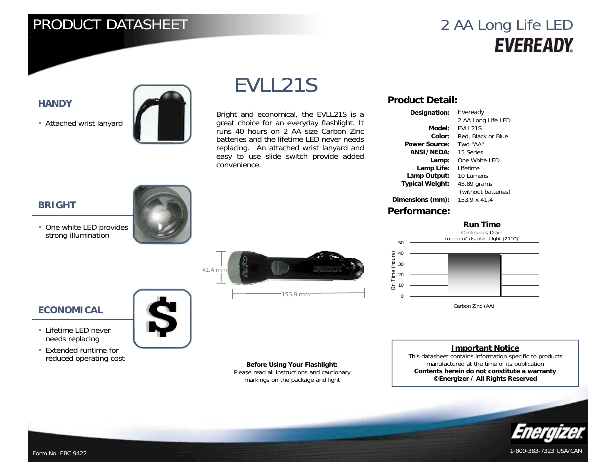 LED Value Flashlight (2AA)