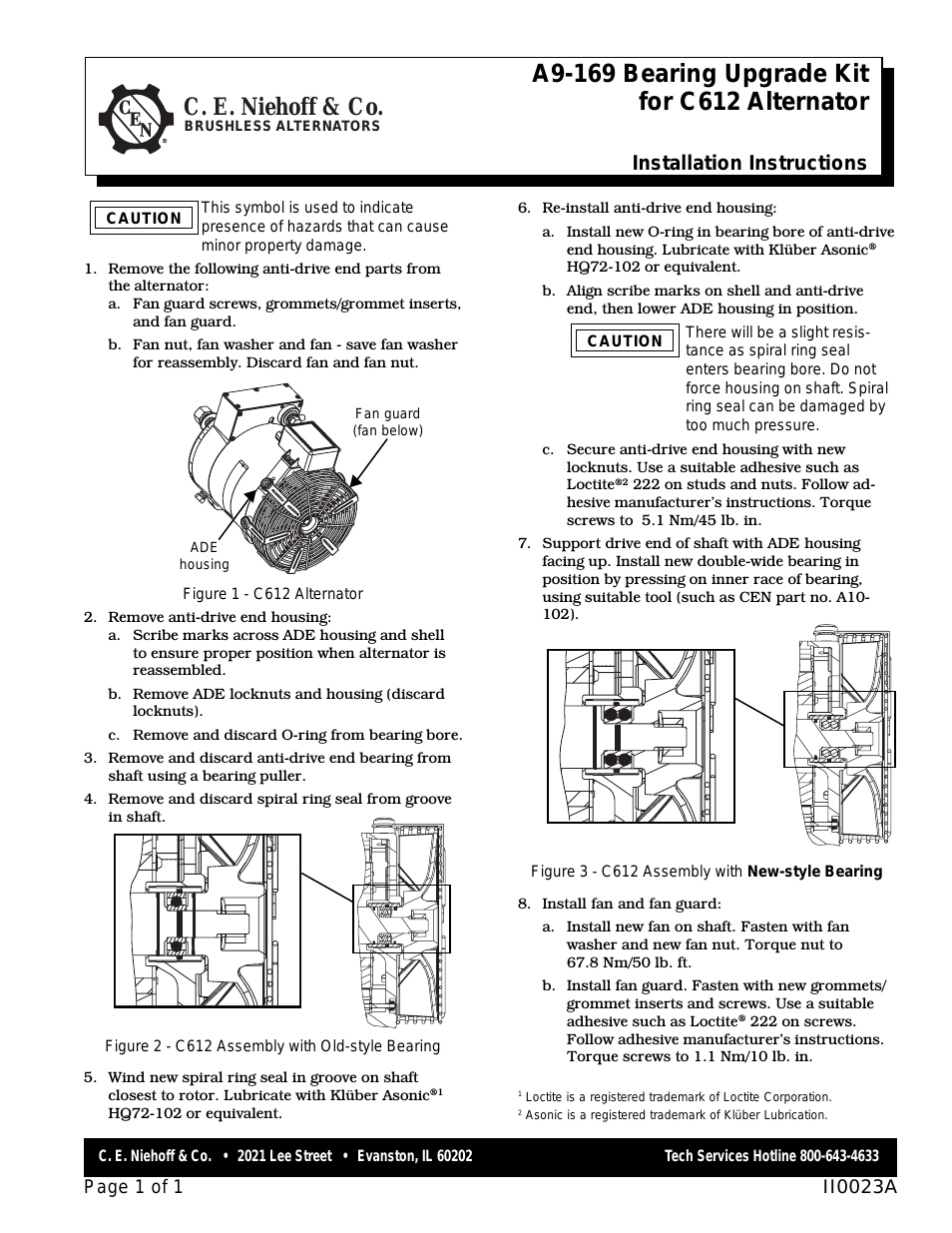 C612: A9-169 Upgrade Bearing Kit Instructions
