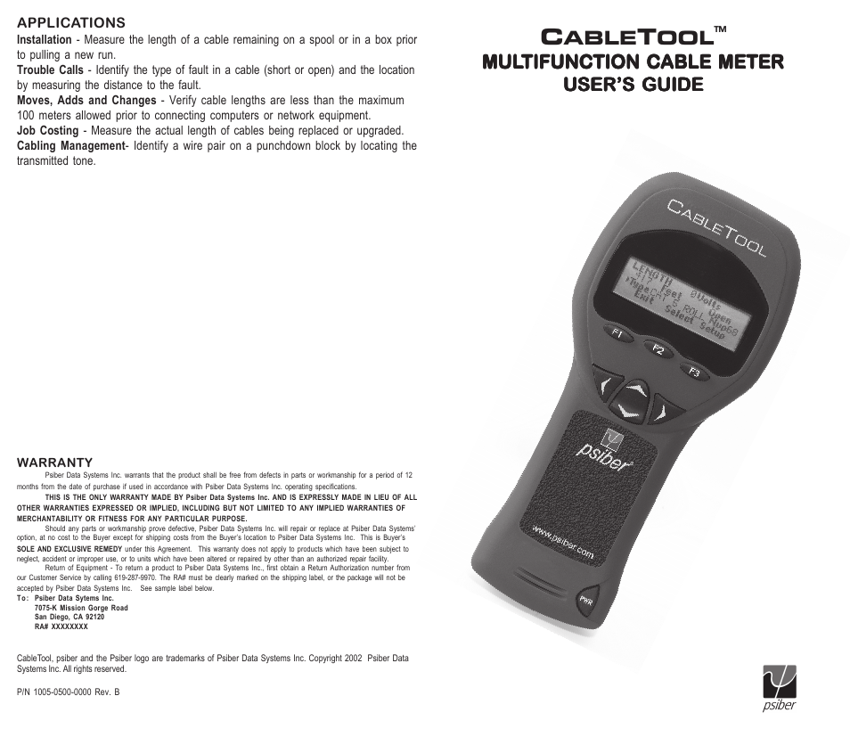 29404 Multifunction Cable Meter