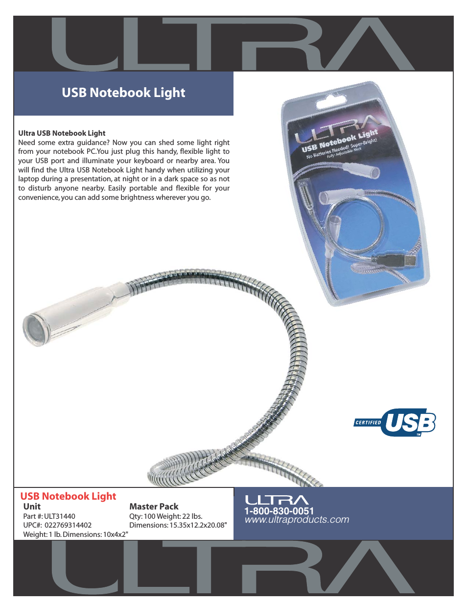 USB Notebook Light ULT31440