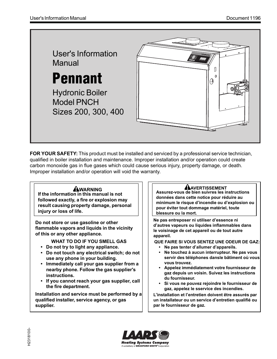 Pennant PNCH (Sizes 200, 300, 400) - Users Manual