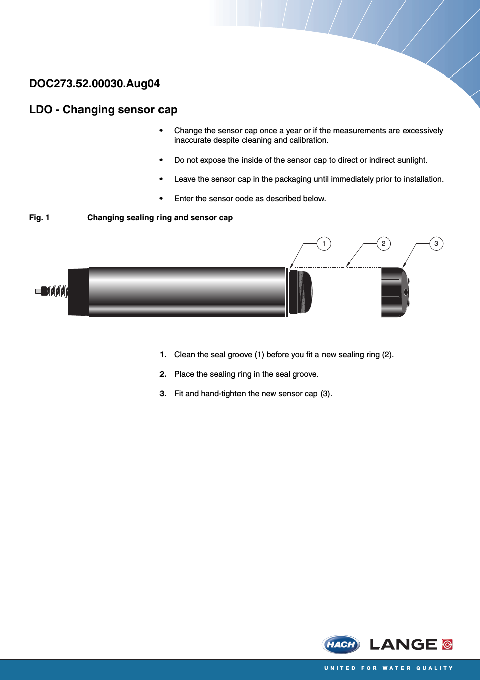 LDO - Changing sensor cap