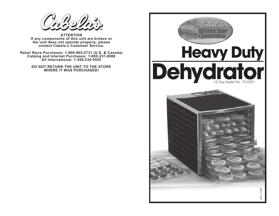 Heavy Duty Dehydrator 75-0201