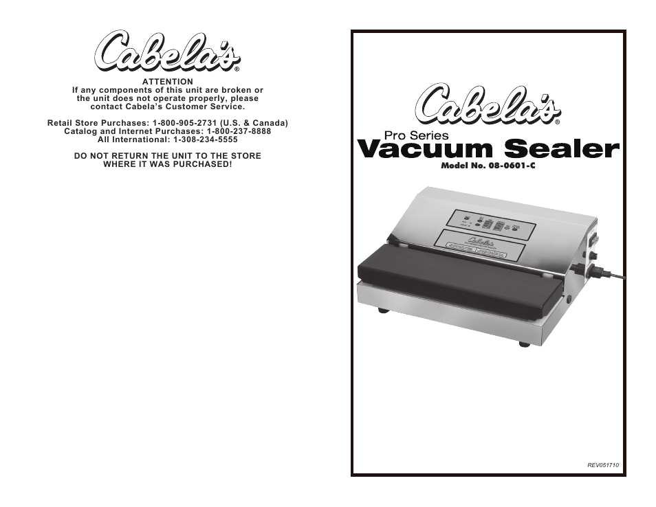 Pro Series Vacuum Sealer 08-0601-C