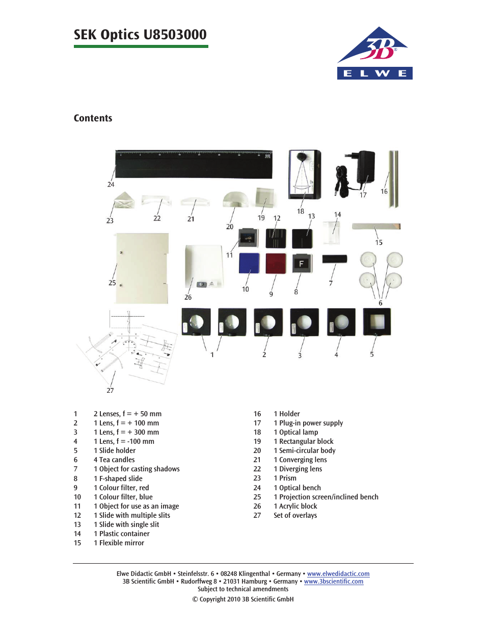 Advanced Optics Kit (115 V, 50__60 Hz)
