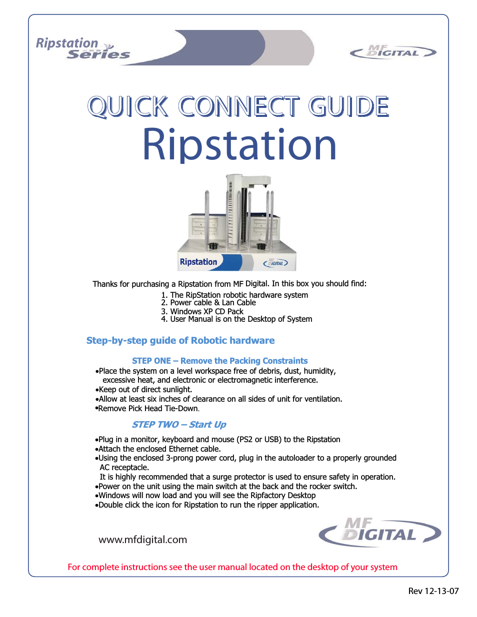 Ripstation Quick Start Guide