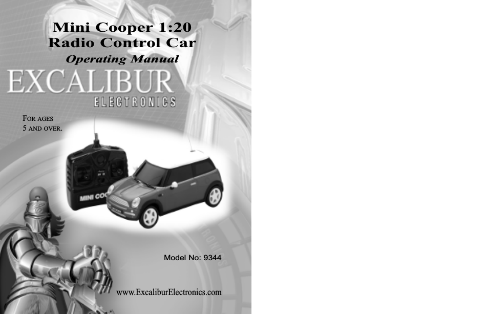 9344-B 1:20 Scale Mini Cooper Blue - 27 MHz