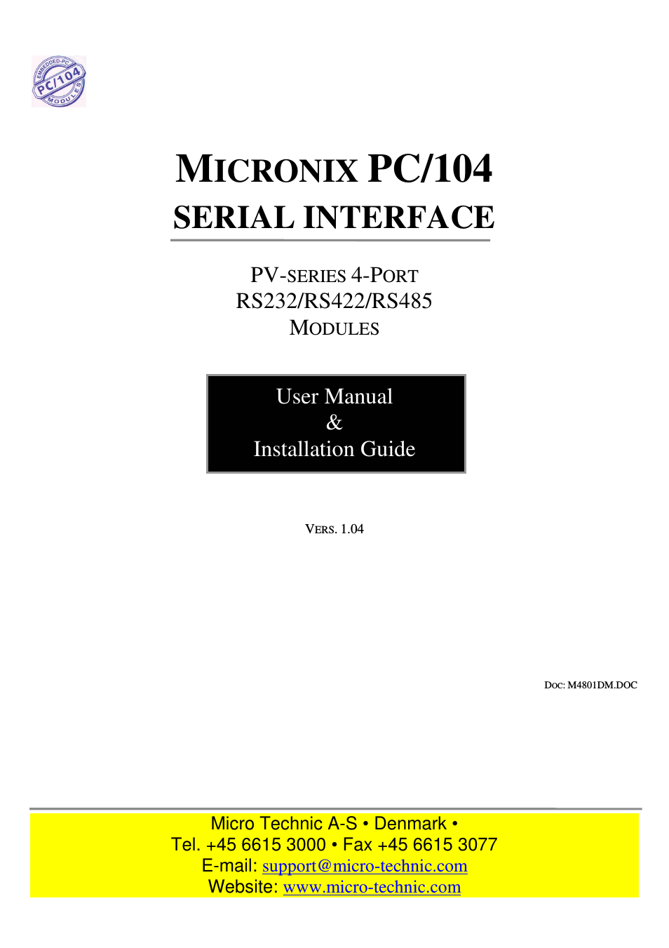 Micronix PV Series