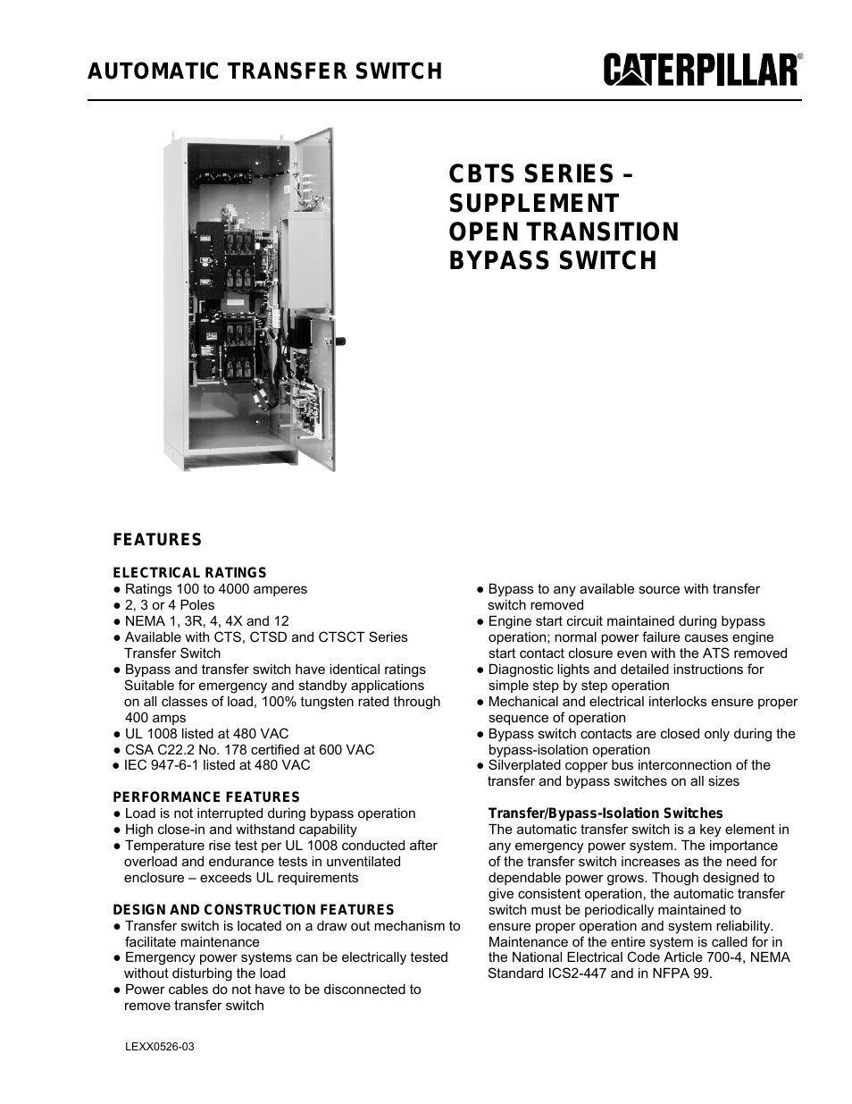 Automatic Transfer Switch LEXX0526-03