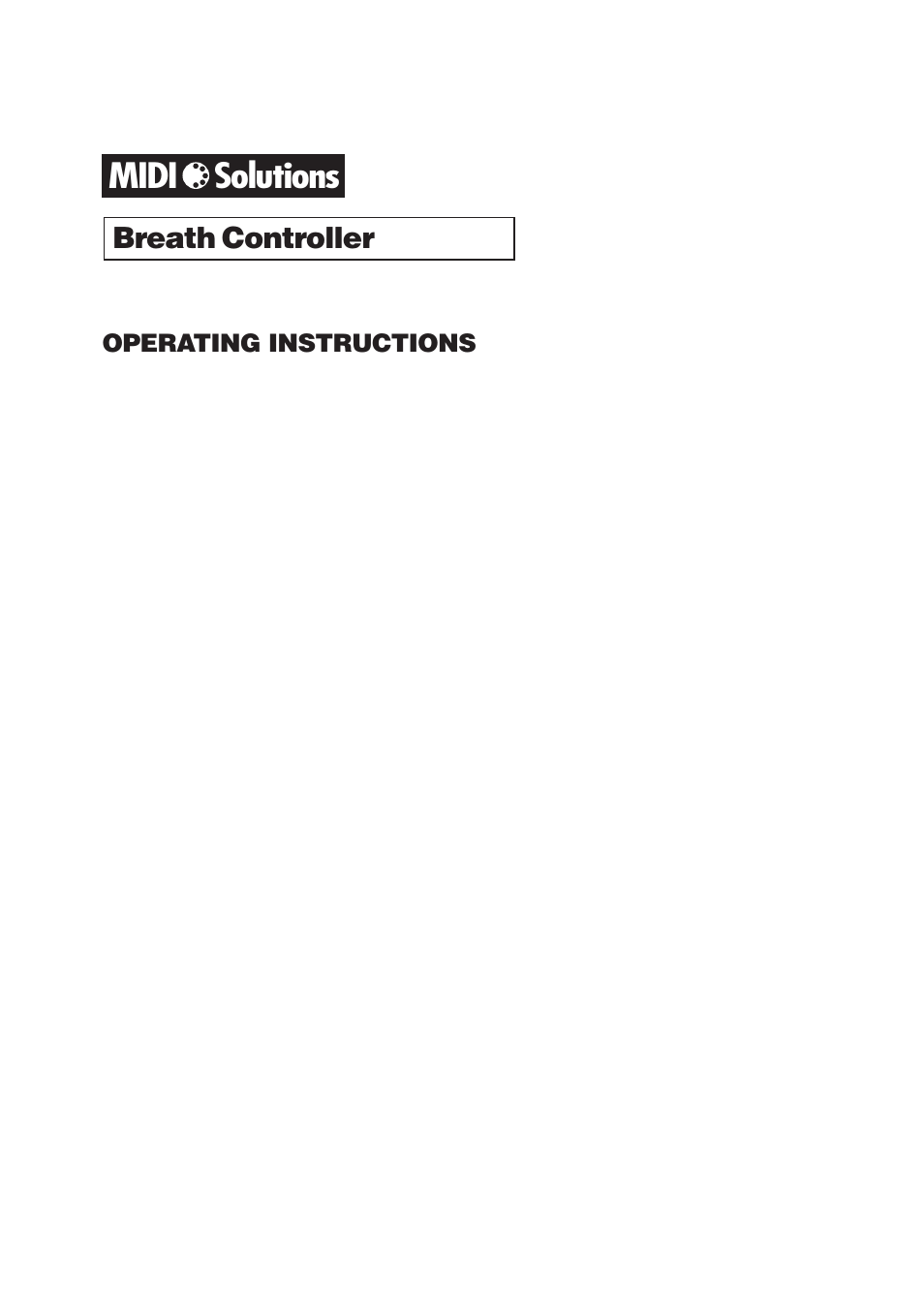 Breath Controller
