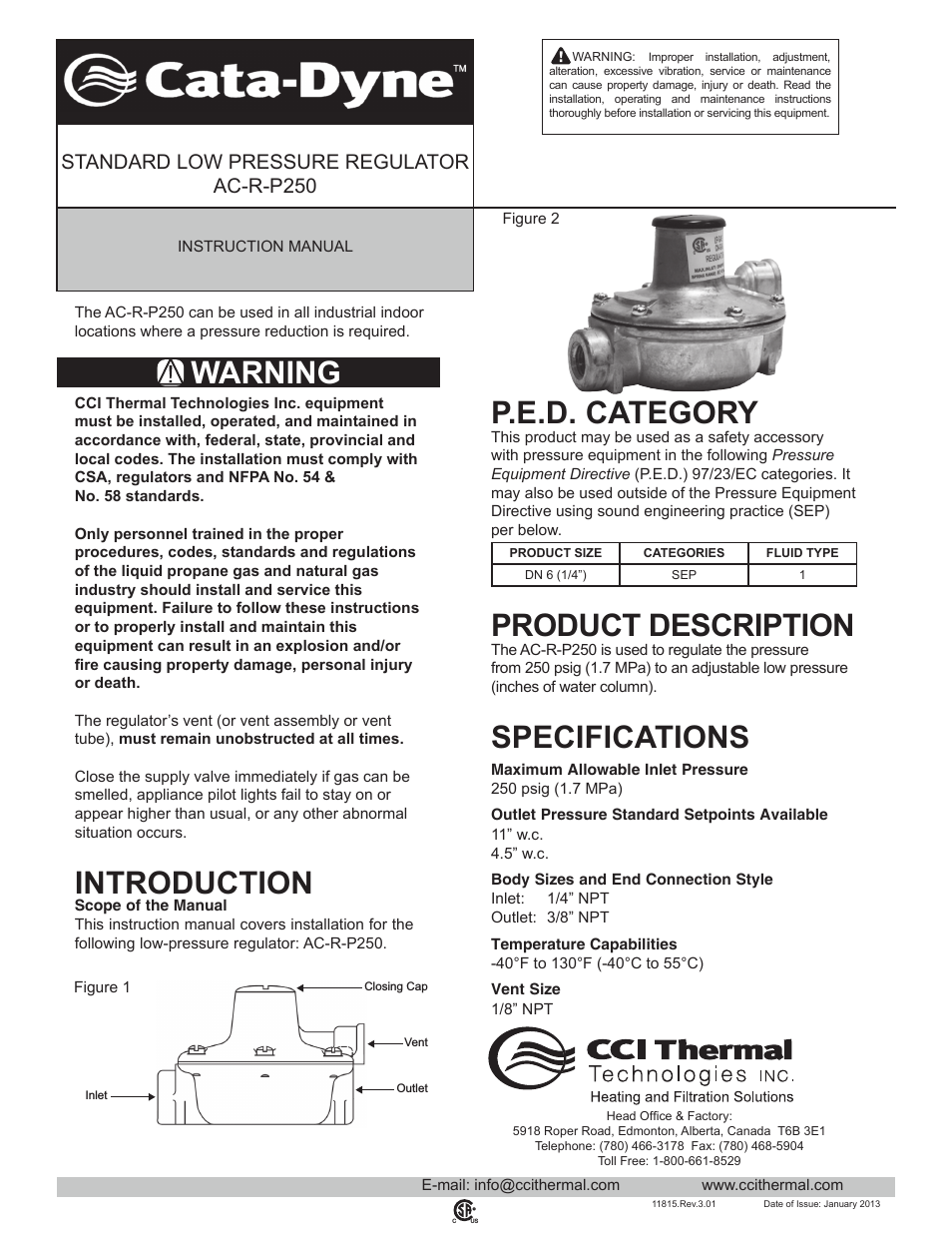 AC-R - Gas Pressure Regulator