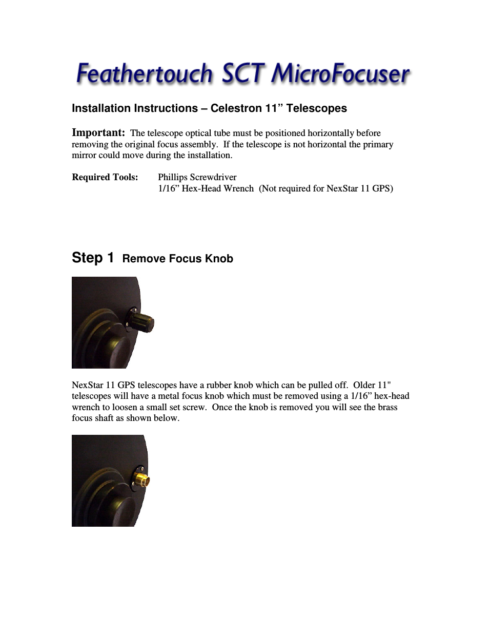 Feathertouch SCT Microfocuser