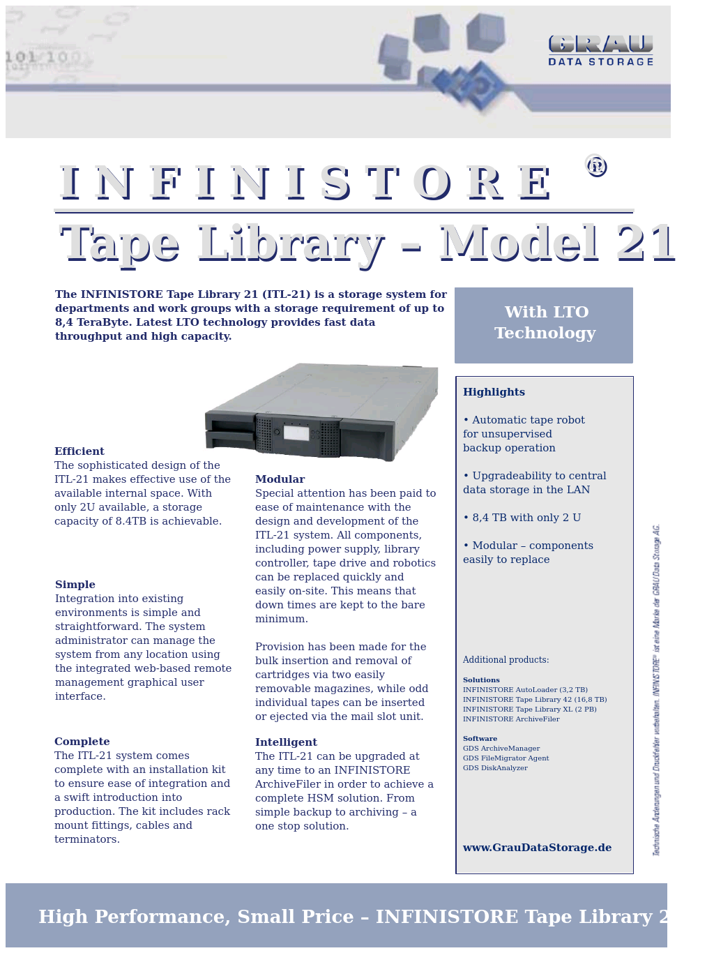 INFINISTORE Tape Library 21