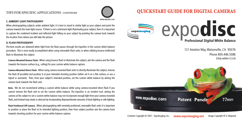 ExpoDisc Quickstart Guide