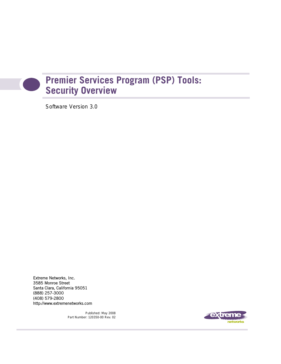 SECURITY OVERVIEW 120350-00