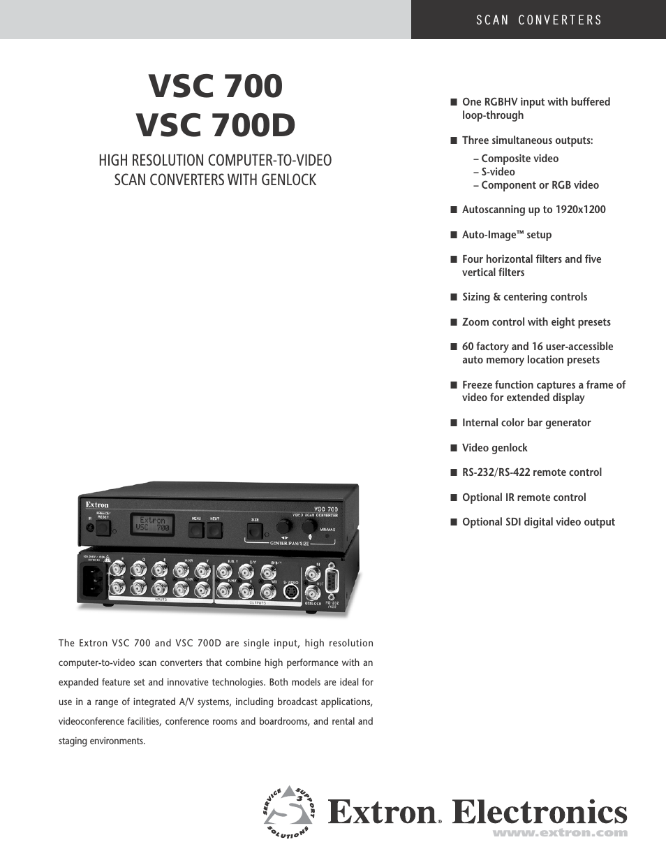 Scan Converter VSC 700D