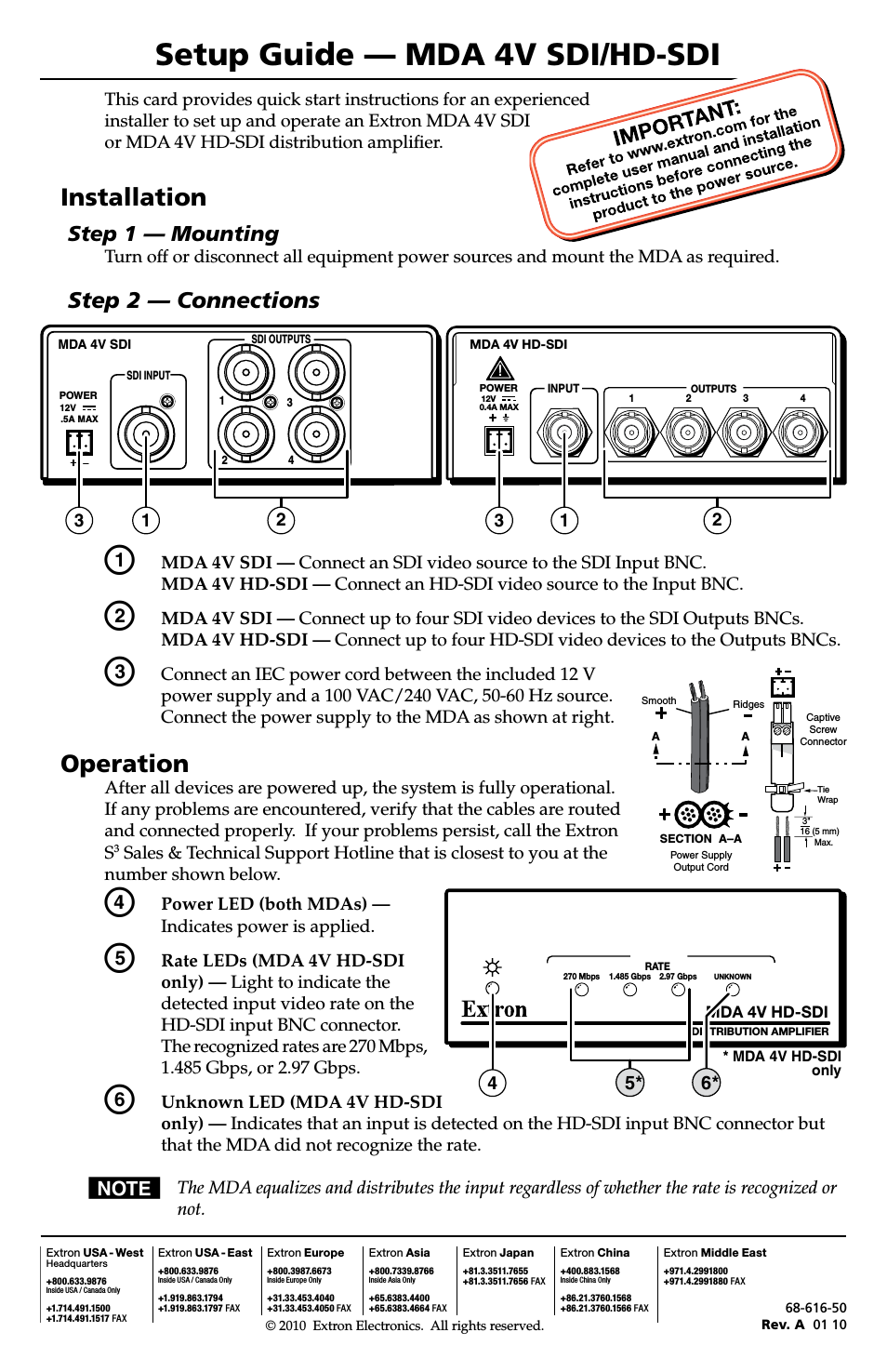 MDA 4V SDI_HD-SDI Setup Guide
