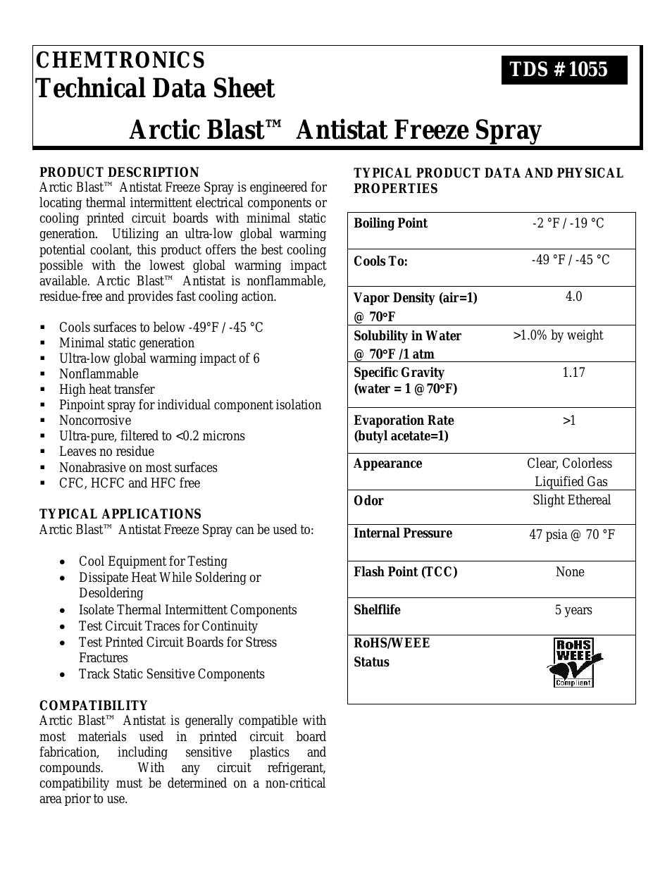 Arctic Blast Antistat ES1055