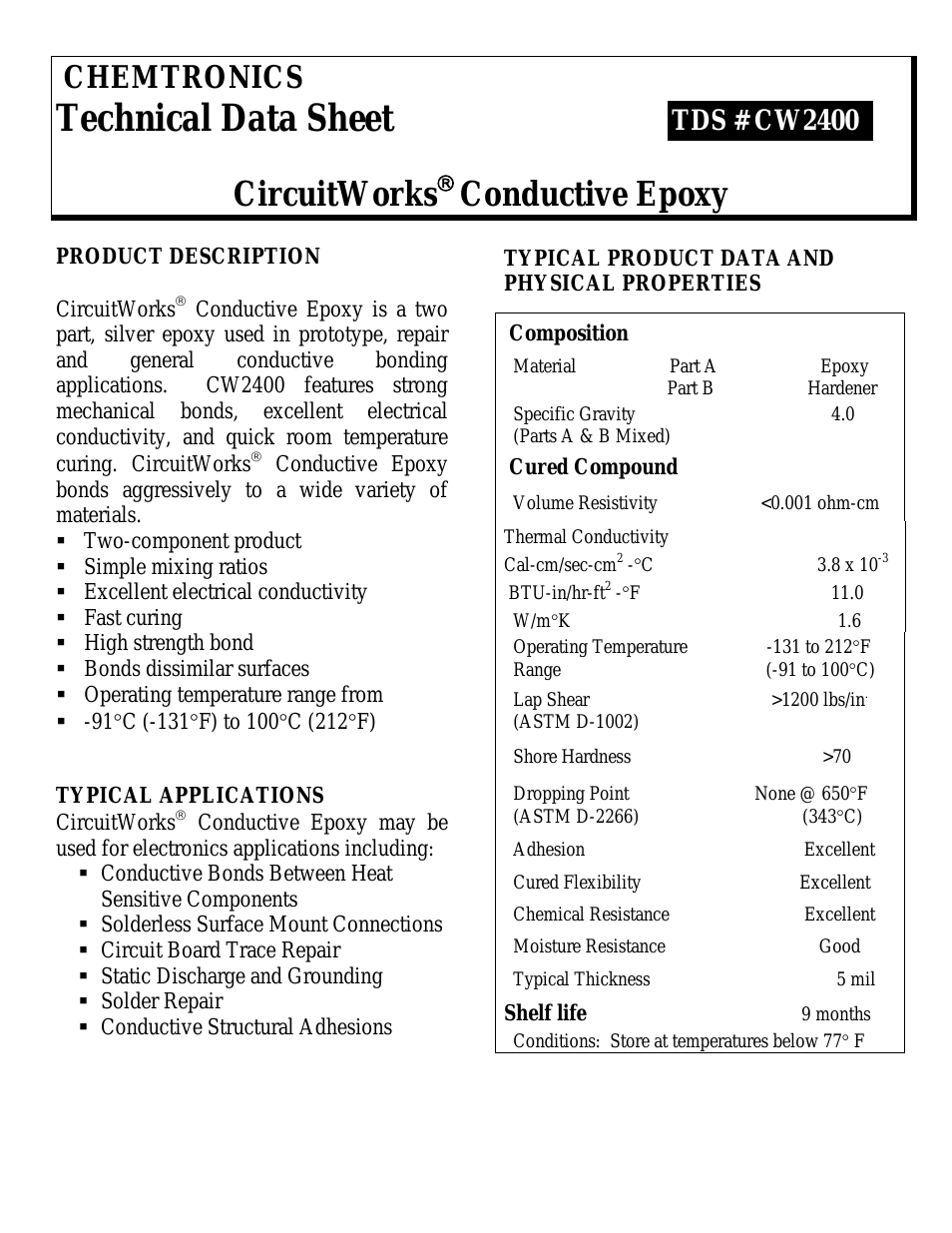 CircuitWorks 5 Minute Conductive Epoxy CW2400J