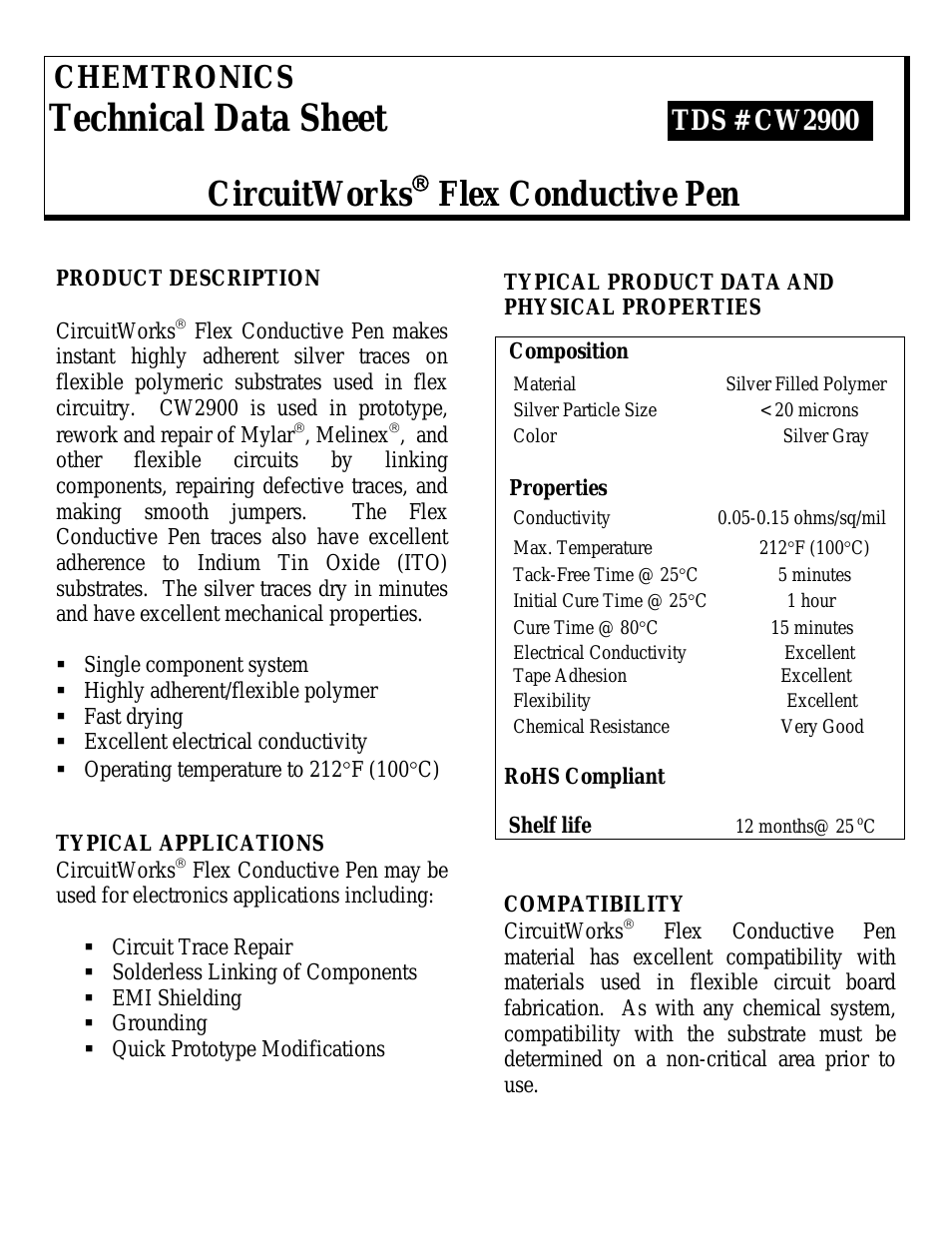 CircuitWorks® Flex Conductive Pen CW2900