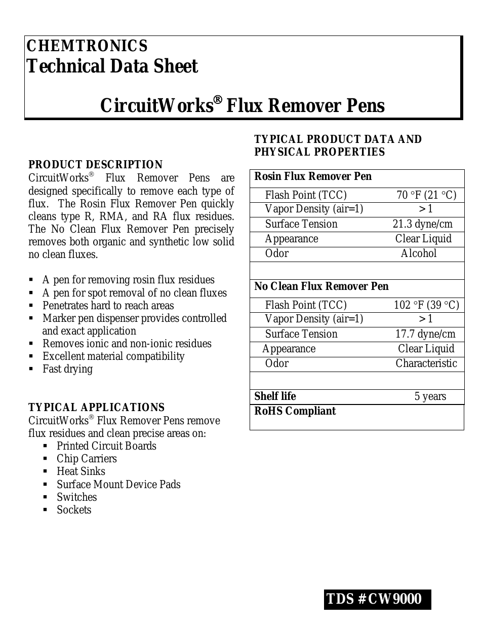 CircuitWorks® No Clean Flux Remover Pen CW9100