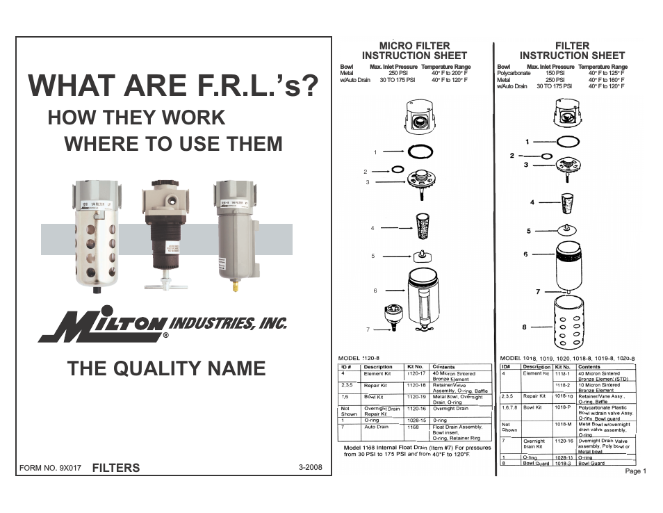 Filter 1120-8 - Form 9X017