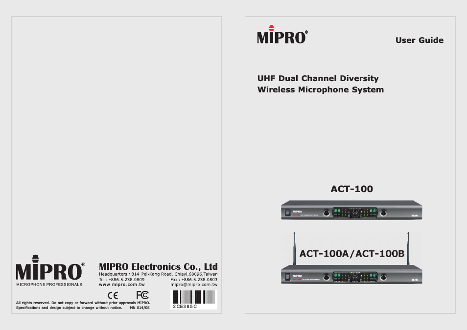 ACT-100A Dual-Channel Diversity Receiver