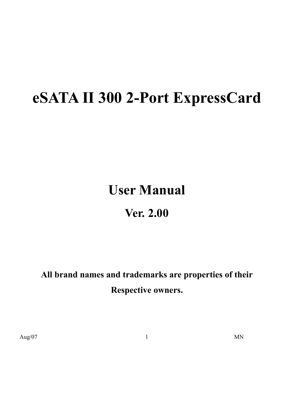 7004 2-port eSATA 2 CardBus PCMCIA ExpressCard