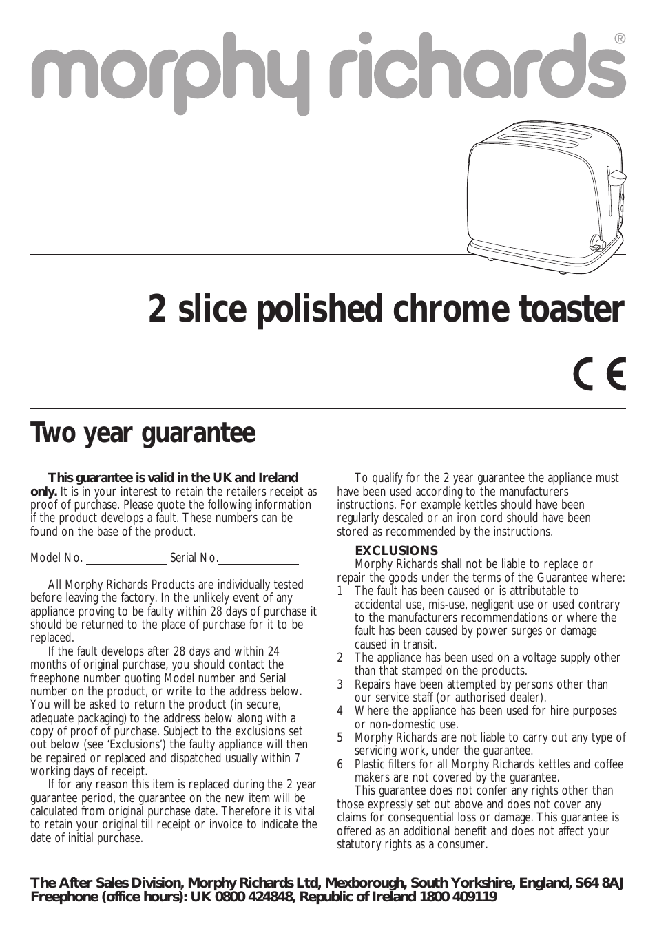 2 slice polished chrome toaster