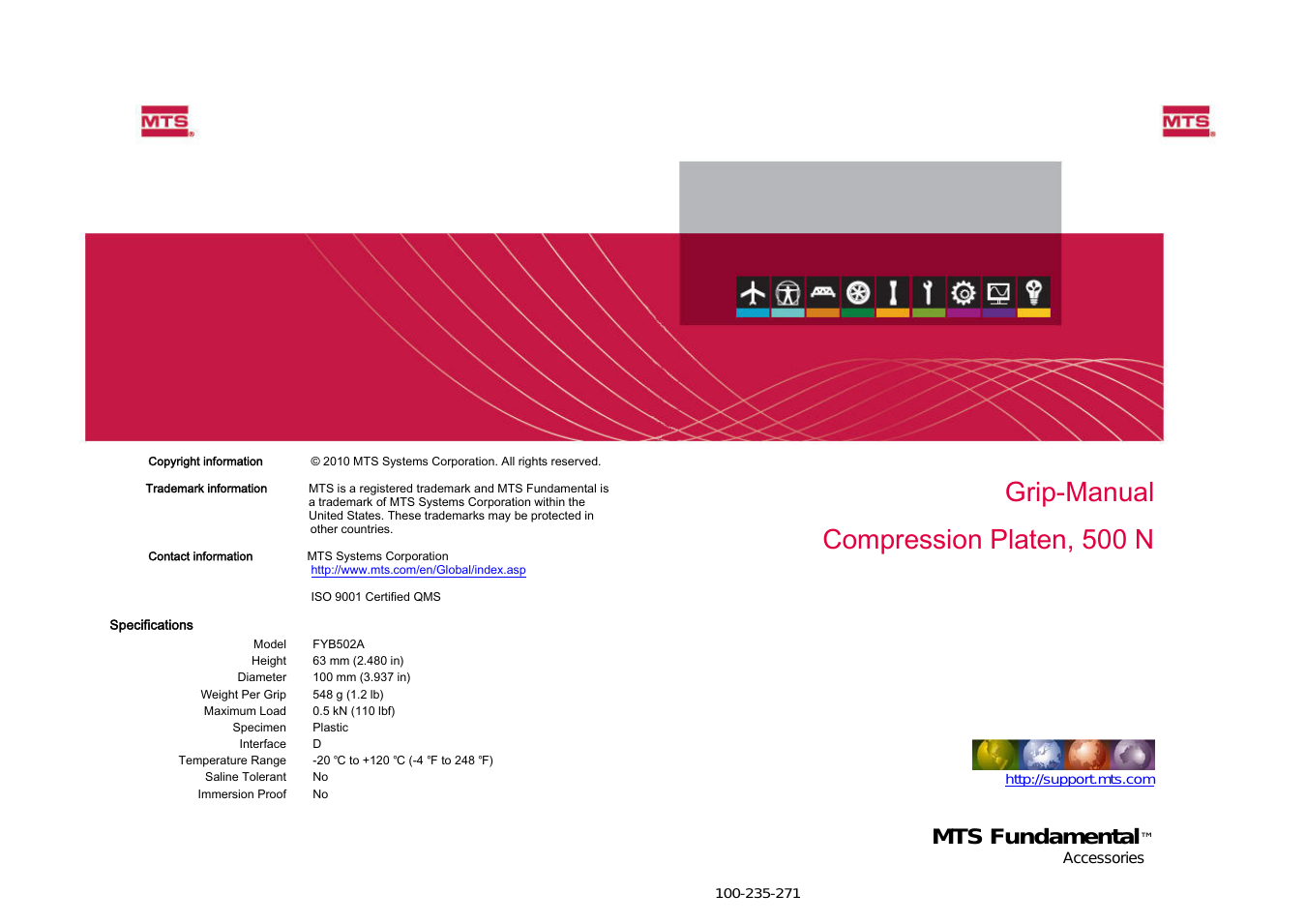Compression Platen-500 N FYB502A