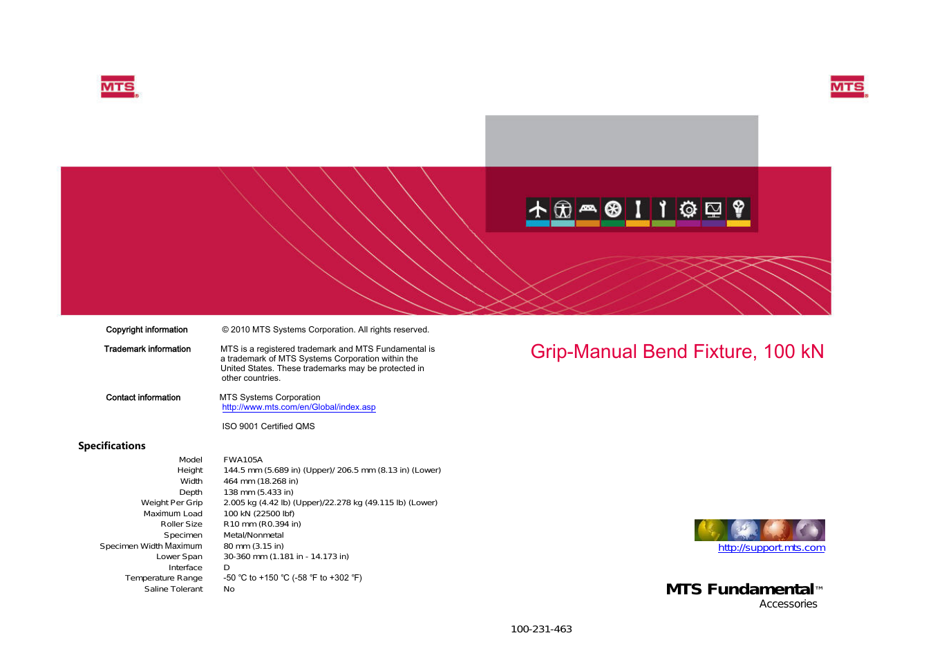 Grip-Manual Bend Fixture-100 kN