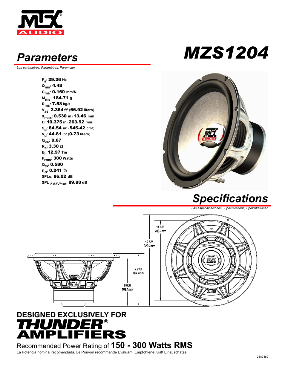 MTX MZS1204