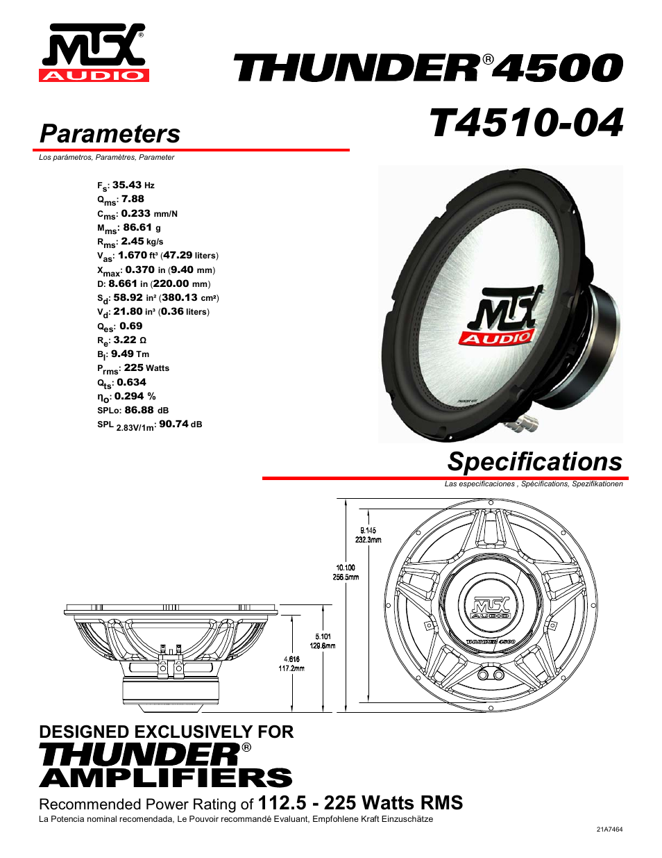 MTX Thunder 4500 T4510-04